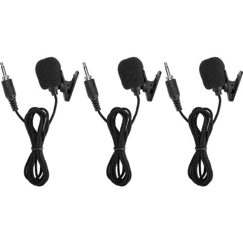3PCS 04A Mini 3.5mm Screw Plug Microphone Wired Lapel Collar Clip Amplifie Compact Body With Back Clip High Fidelity Design