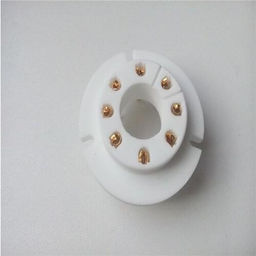 4pcs ceramic tube socket seat FU50R-G 8 pin golden plating for FU-50 KT88 EL34 amplifier