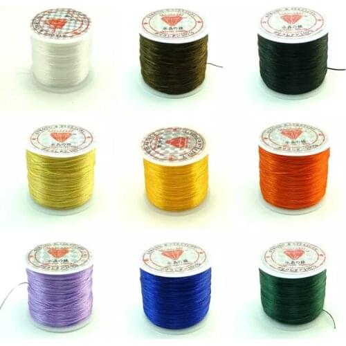 60M/Roll 0.5 MM Colorful Stretchy Elastic Rope Cord Crystal String For Jewelry Making Beading Bracelet Wire Fishing Thread Rope
