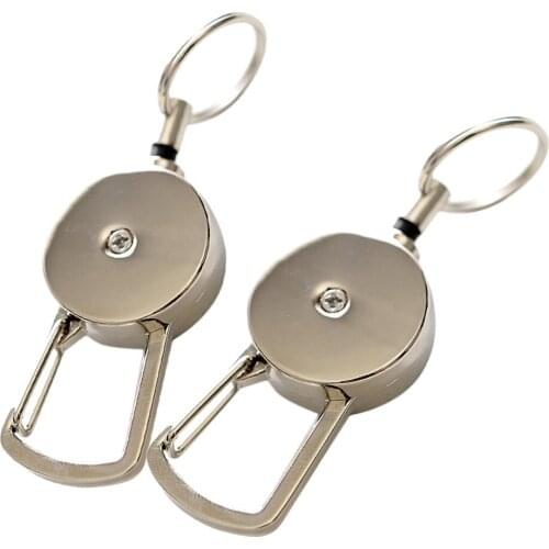 Anti-theft Retractable Keychain Anti-lost Easy Pull Clasp Ornaments Buckle