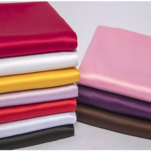 Satin Silk Shiny Poly Small Stretchy Material Clothing Linings Gift Soft Charmeuse DIY