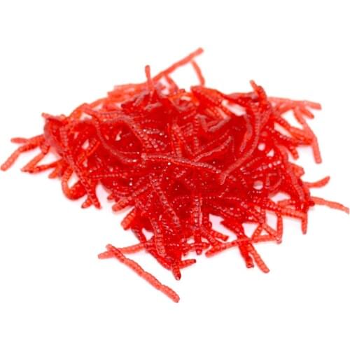 Big Sale 5packs 20g/pack Red Fishing Tackle Artificial Earthworm Fishing Lure Soft Worm Lure Maggot Grub Worm Fishing Baits 3cm