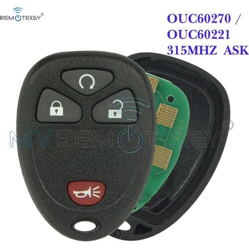 Remtekey OUC60270 / OUC60221 4 button 315MHZ car remote fob 20952474 Remote key Fob for GMC Acadia Savana Sierra 2009 2010