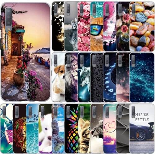 Case For Samsung Galaxy A7 2018 Phone Cover Silicone Colorful Printing Back Case Cover For Samsung A7 2018 A750 A750F 6.0 Inch
