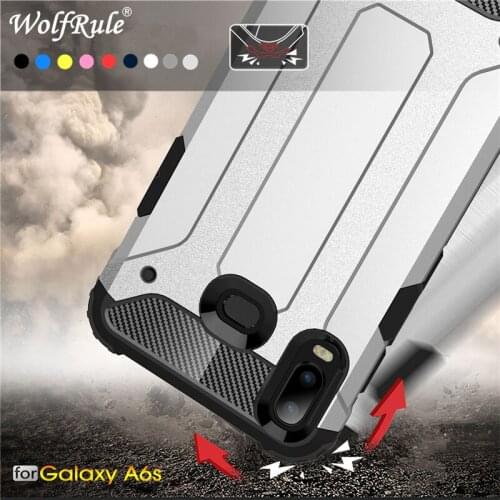 Phone Case For Samsung Galaxy A6s Case Full Wrapped Heavy Hybrid PC+TPU Cover For Samsung Galaxy A6s Cover For Samsung A6s G6200