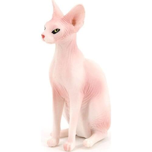 Whimsical Buddha Cat Figurine Meditation Sphynx Cat Meditate Art Sculptures