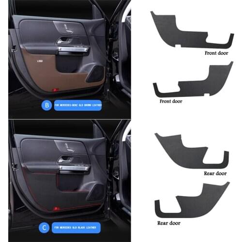 For Mercedes-Benz GLB200 Door Leather Anti-kick Pad, Leather Door Threshold Welcome Pedal Decorative Sticker