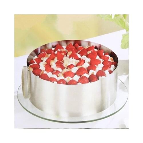 Ring Mold Mousse Cake Kitchen Baking Oven Stainless Steel Tool Scalable Adjust The Size E172