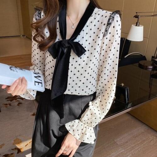 Блузки в горошек Foxsingmoon China At AliExpress