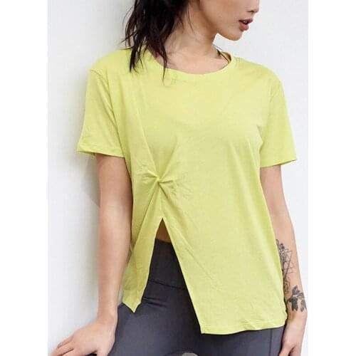 CretKoav Summer New Yoga Short-Sleeve T Shirts Women Multiple Ways To Wear Running Fitness Quick-Drying Loose Sports T Shirt