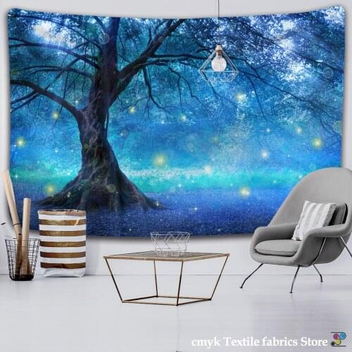 Wishing Trees 3D Print Tapestry Wall Hanging Psychedelic Decorative Wall Carpet Bed Sheet Bohemian Hippie Home Decor Couch Throw