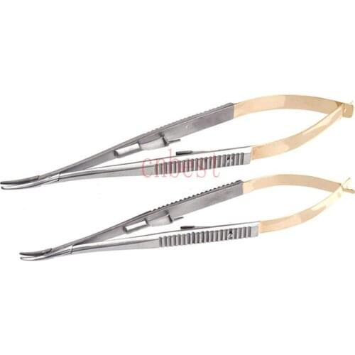 1 Pcs Surgical Dental Orthodontic Implant Castroviejo Needle Holders 14cm CE Tool / Straight / Curved for choose