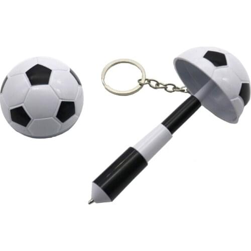 1 Pc Creative Lovely adjustable Football Styling Ballpoint Pen Key Ring Take It With You Mini Stretch Ballpoint Pen
