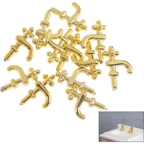 12pcs 1:12 Dollhouse Miniature Wash Basin Water Tap Faucet Furniture Accessories