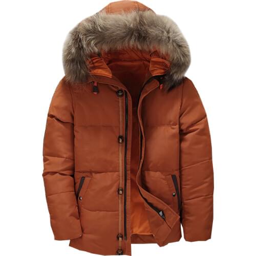 2018 Winter Jacket Mens Down Jackets Male Outerwear Hooded Fur Collar Thickening Parkas Duck Down Coats Plus Size 3XL