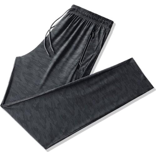 Plus Size 9xl 8xl 7xl 6xl Camouflage Ice Silk Pants Men Large 150kg Sporting Trousers Thin Cool Summer Camo Sweatpants Male