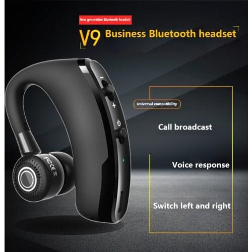 New V9 earphones Bluetooth headphones Handsfree wireless headset Business headset Drive Call Sports earphones for iphone Samsung