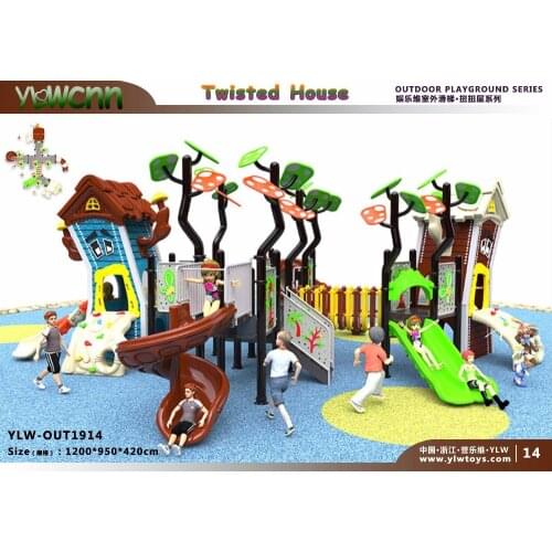 New outdoor plastics playground equipment KIDS amusement cartoon paradise children play structure YLW-OUT1914
