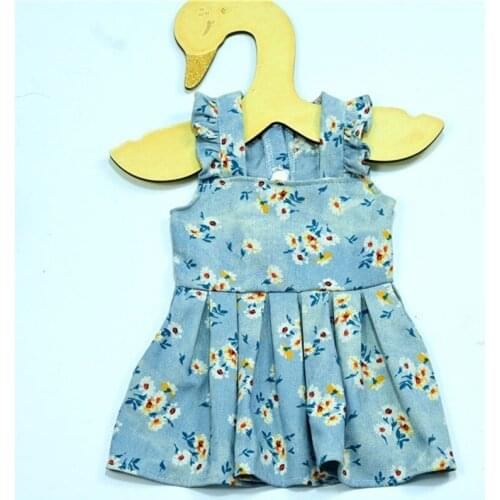 Pet Clothes Denim Daisy Dog Dress For Dog Skirt Summer Princess Dog Wedding Dresses York Clothes For Dog Skirt Pet Supplies