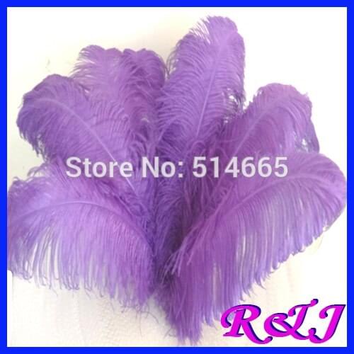 Wholesale 100PCS 55-60cm 22-24inch Purple OSTRICH FEATHER real ostrich plumage ostrich plumes EMS Free Shipping