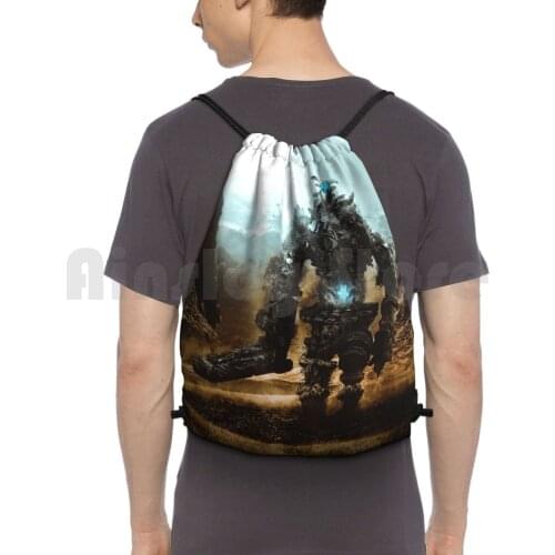 Shadow Of The Colossus Backpack Drawstring Bag Riding Climbing Gym Bag Collection Shadow Of The Colossus Giant Games Cult