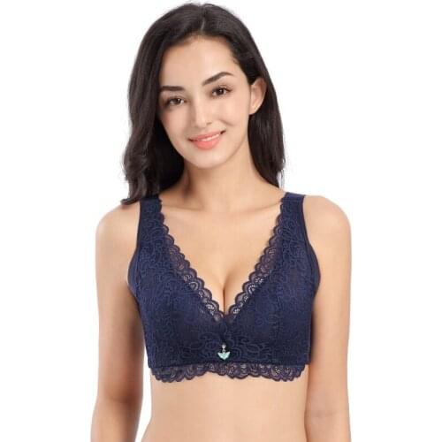 Sexy Lace Lingerie Transparent Underwire Support Bras Underwear Perspective Plus Size Bralette Large Cup Push Up Bras