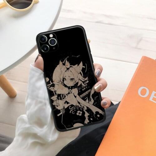 Genshin Impact Vintage DIona anime silicone Phone Case FOR iPhone Se 6 6s 7 8 Plus X Xr Xs 11 12 Mini Pro Max Glass Cover Shell