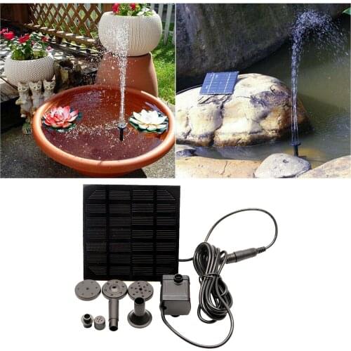 Solar Fountain with Panel Water Pump Solar Panel Kit for Outdoor Small Pond, Patio Garden and Fish Tank Solar Panel Power 1.5W