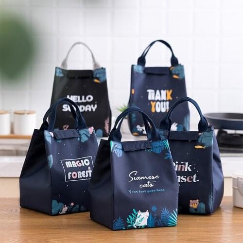 Fashion Family Lunch Bag Insulated Lunch Bag Reusable Thermal Lunch Tote Cooler Meal Prep Bag Aluminum Foil Outdoor Activities