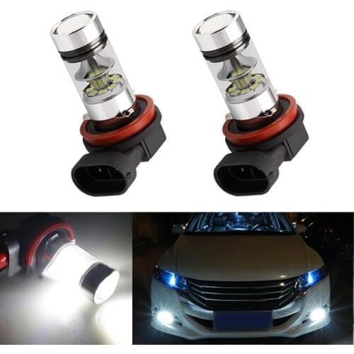 2x H11 LED canbus 3030 Bulbs Reflector Mirror Design For Fog Lights For Honda civic fit accord Crider crv