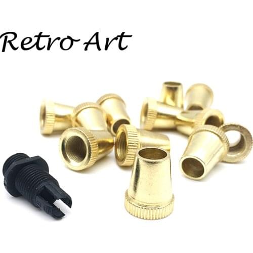 Vintage Brass Lamp holder Cord Grip Cable clamp Strain Relief wire grip Cable Glands