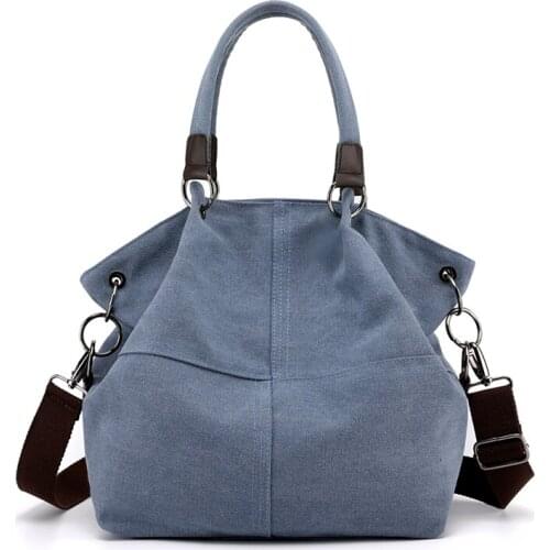 Vintage Women Handle Handbags Crossbody Bag Women New Fashion Tote Bag Women Large Capacity Canvas Women Shoulder Bag Shopping