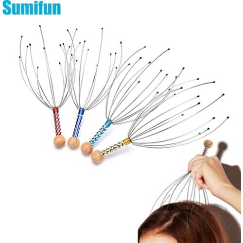 1Pcs Health Head Care Octopus Head Massager Scalp Neck Equipment Stress Relax Massage Claw Body Massager Tens Pain Relief C178