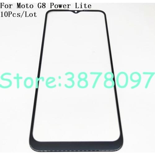 10Pcs/Lot For Motorola Moto G8 Power Lite XT2055-1 XT2055-2 XT2055-4 Touch Screen Front Glass Panel Repair Replacement Parts