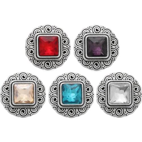 10pcs/lot Wholesale Crystal Snap Jewelry Flower Snap Buttons Bracelet for Women fit 18mm Snap Bracelet Jewelry Making