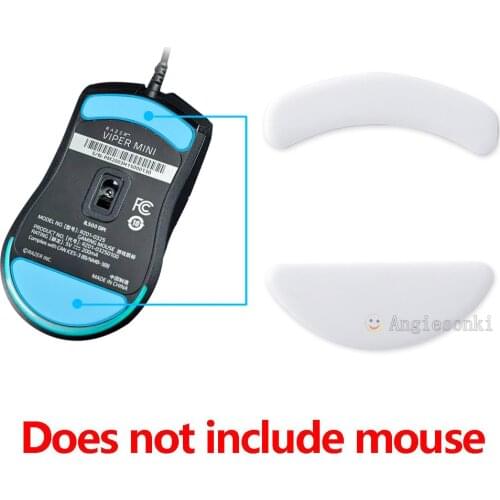 2 Sets White Curved Edges Mouse Feet Pads Skates for Razer viper mini mouse