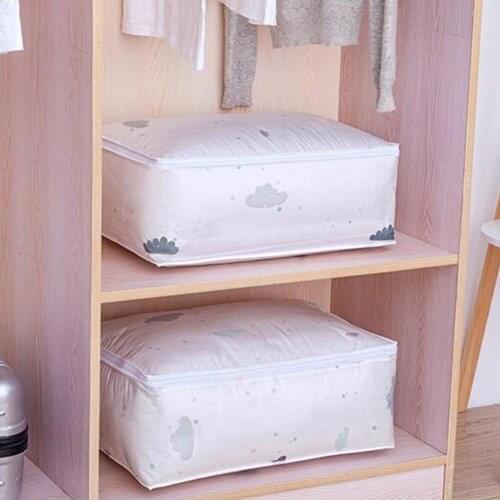70% Dropshipping!!2Pcs Foldable Flamingo Cloud Storage Bag Organizer Clothes Blanket Quilt Pouch