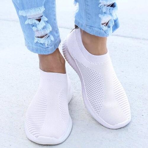 2021 Women Sneakers Fashion Socks Shoes Casual White Sneakers Summer knitted Vulcanized Shoes Women Trainers