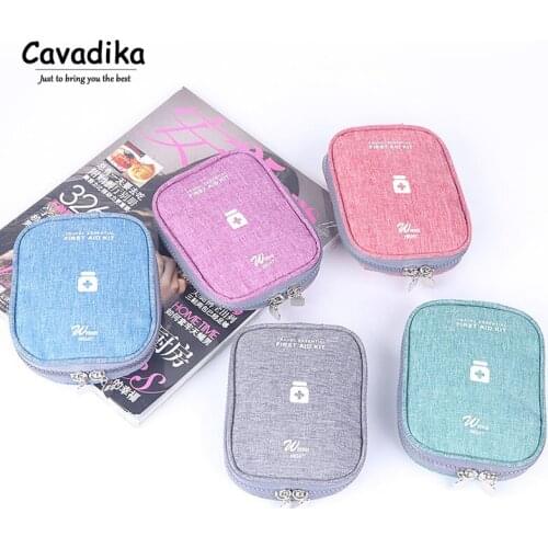 Portable First Aid Kit Outdoor Travel Pill Storage Bag Oxford Cloth Medical Bag Home Storage Medicine Organizer Drug Container