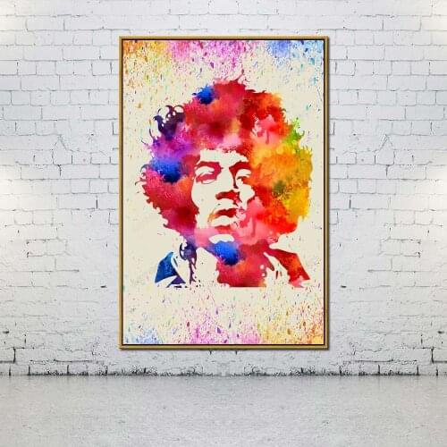 Artcozy Oil Canvas Painting jimi hendrix to wall For Home Decoration Wall Art