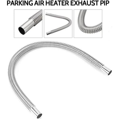 60/120cm Car Air Parking Heater Exhaust Pipe Stainless Steel Tube Gas Vent Corrosion Resistant For Car Parking Air Diesel Heater