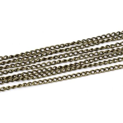 Free shipping!!!!100M/ DIY jewelry findings-Tone Links-Opened Chains Findings 4x3mm
