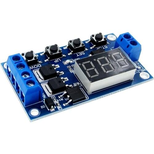 Trigger Cycle Timer Delay Switch 12 24V Circuit Board Dual MOS Tube Control Module