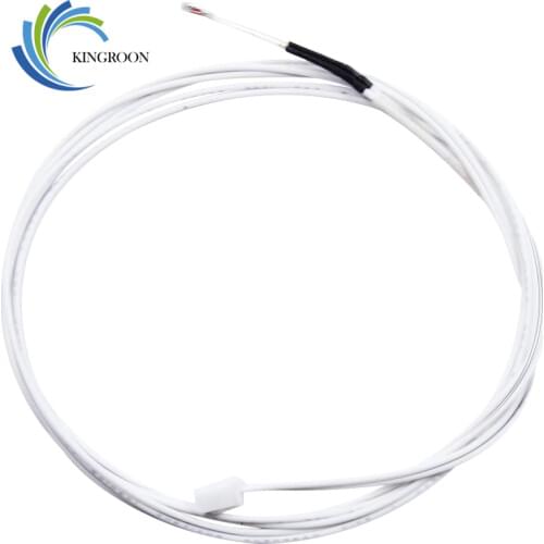KINGROON 100K NTC 3950 Single-ended Glass Sealed Thermistor Temperature Sensor With XH2.54-2P Terminal 1M Cable For 3D Printer 1