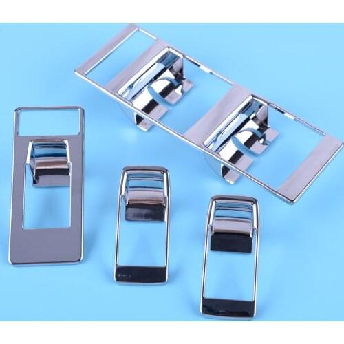 DWCX New Chrome Inner Door Window Switch Button Cover Panel Trim Fit for Jeep Patriot Compass 2009 2010 2011 2012 2013 2014-2017