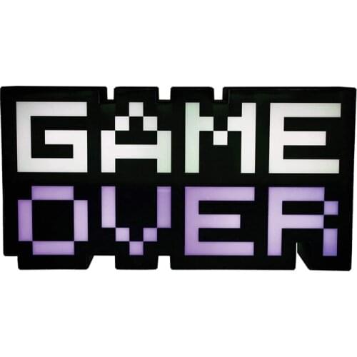 GAME OVER Sign Voice Control Game Icon Light Acrylic Atmosphere Neon Bar Decor
