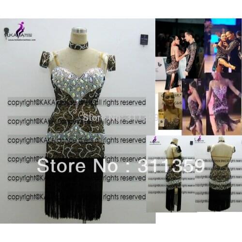 KAKA-L130382,women Latin dance wear,girls salsa competition dress tango samba rumba chacha dance dress,latin dance dress