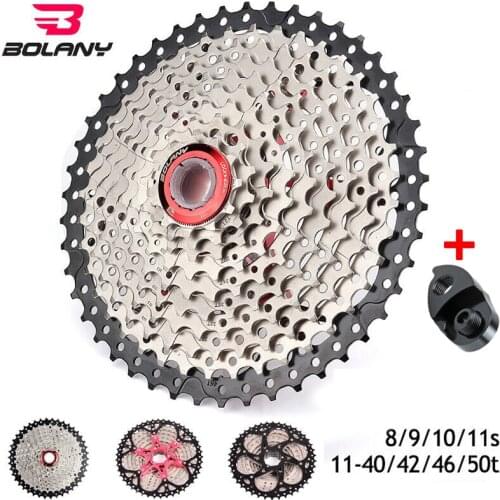 BOLANY MTB Cassette 8 9 10 11 Speed 11-40/42/46/50T Mountain Bicycle Freewheel Bike Sprocket Derailleur For Shimano SRAM