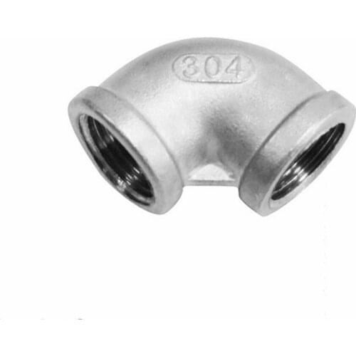 1-1/2" Elbow 90 Degree Angled F/F Stainless Steel SS DN32 304 Female*Female Threaded Pipe Fittings Moonshine Still Water Gas Oil