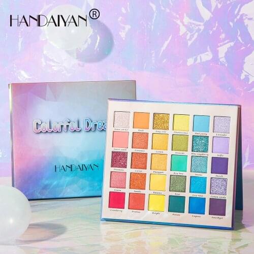 Colorful Dream 30 Colors Eyeshadow Palette Shimmer Matte Eyeshadow Glitter Metallic Makeup Pallete Waterproof Cosmetics Powder